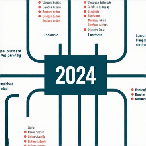 Infographic showing map ranking strategies for local SEO in 2024.