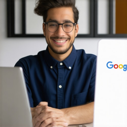 Business owner working on local SEO strategies with digital tools.