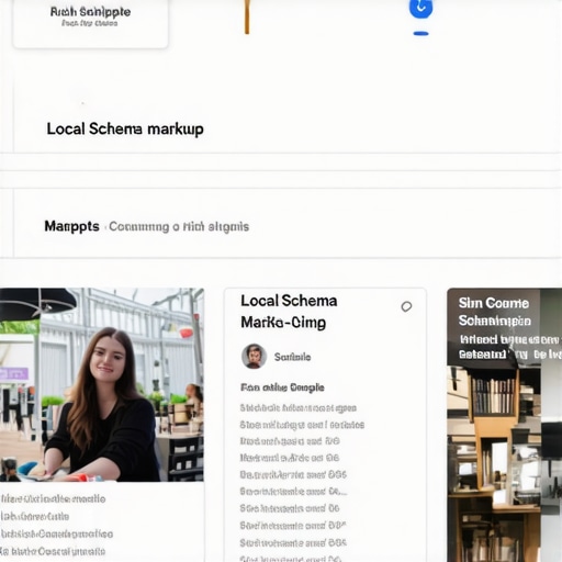 Illustration of local schema markup enhancing Google search results with rich snippets.