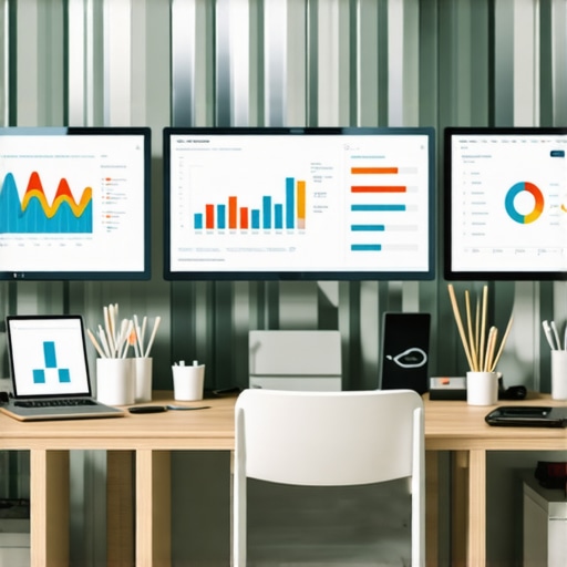 A person managing local SEO with various tools and dashboards on a computer.