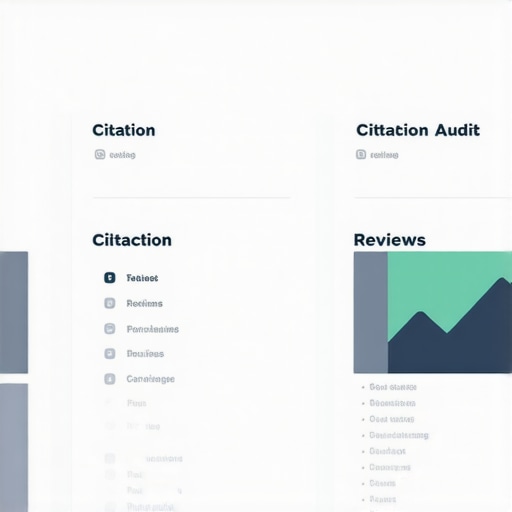 Screenshot of local SEO tools dashboard with citation and review analytics.