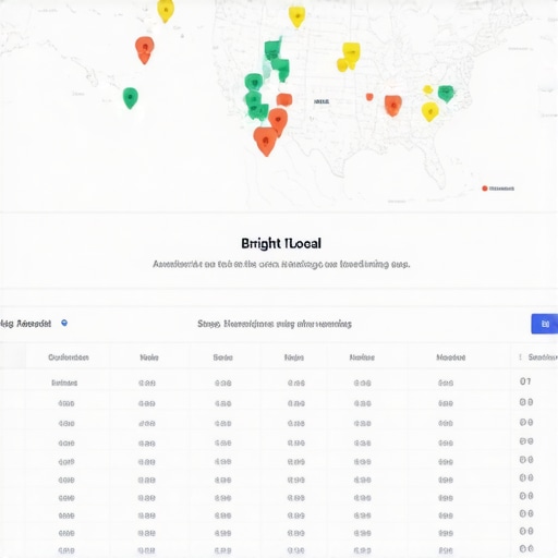 Screenshot of BrightLocal's local SEO ranking tracker displaying fluctuations in map rankings.