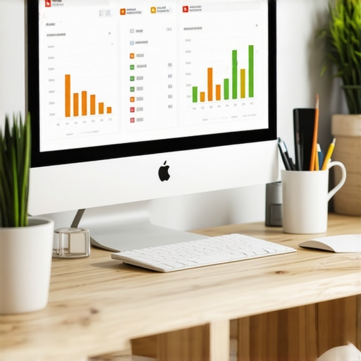 Workspace with SEO dashboards and tools for local SEO management.