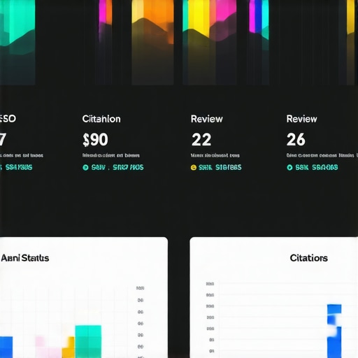 Screenshot of a comprehensive local SEO performance dashboard showing rankings, citations, and reviews