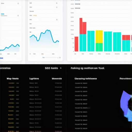 Local SEO Dashboard for Map Ranking Maintenance Screenshot of a local SEO analytics dashboard showing map ranking metrics and engagement data