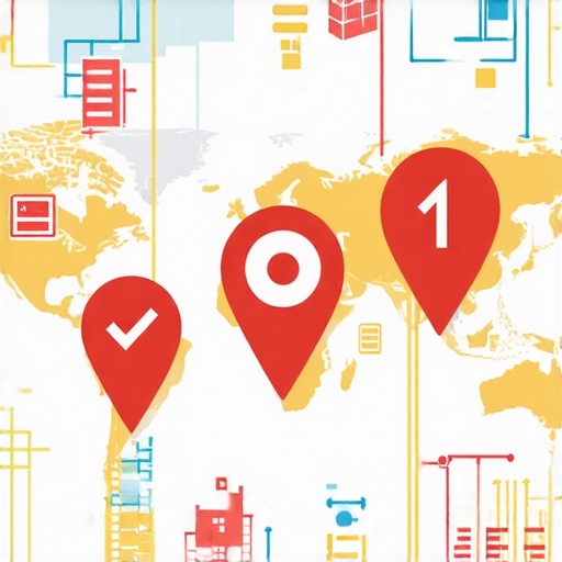 Illustration of a map highlighting SEO tasks and strategy planning