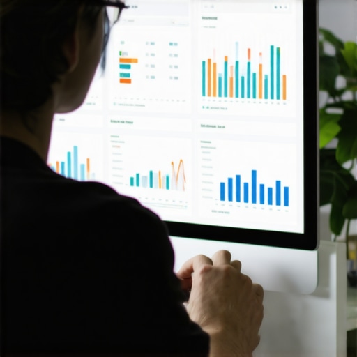 Optimizing Map Rankings with Advanced Tools A person analyzing local SEO data on a laptop, emphasizing citation and profile management.