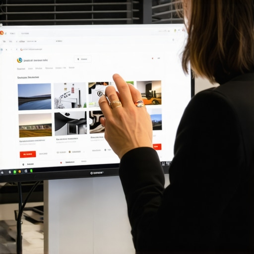 Business owner adding new photos to local business profile