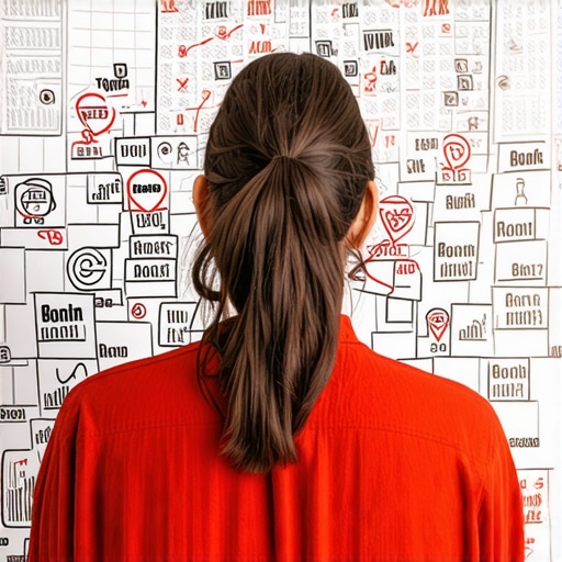 Person mapping local SEO tasks with visual indicators and progress markers.