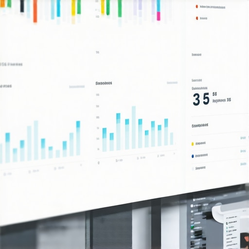 Screen showing SEO rankings and analytics dashboards for local SEO